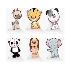 cuccioli-assortiti-primo-1-compleanno-giraffa-tigre-cane-panda-cagnolino-elefante-cuccioli-animali-le-stelle-pianeta-carta
