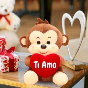 scimmietta-cuore-VT300-peluche-cuscini-e-gadget-San Valentino - articoli-per-feste-Regali - Coppie - Amore - Festa - Romanticismo - Idee regalo - Matrimonio - Anniversario - Sorpresa - Cuore - Fiori - Serenata - Cenetta romantica - Decorazioni-piatti-sam-valentino-bicchieri-san-valentino-tovaglioli-san-valentino-pupazzi-san-valentino-gadget-san-valentino-pianeta-carta-le-stelle