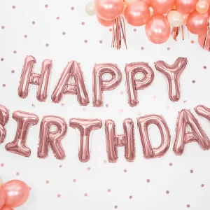 Happy-Birthday-rosa-gold-palloncino foil metallico happy birthday oro - decorazione compleanno - dimensioni 340x35 cm - festa - idee per feste - palloncino gigante - gonfiaggio con elio - lunga durata - conservazione - riutilizzo - elegante - raffinato - facile da usare - grande impatto visivo - feste originali - accessorio festa - design unico - happy birthday-FB6M-019R-pianetacarta-lestelle