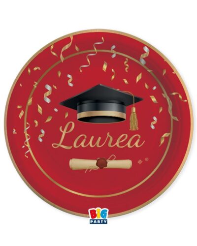 Laurea Glamour piatti grandi-piatti-grandi-piccoli-sottopiatto-Graduate-laurea-coordinates-cordinati-rossi-cartone-plastica-nastrino-resistenti-grandi-piccoli-medi-in-prestige-pianetacarta-lestelle-74977