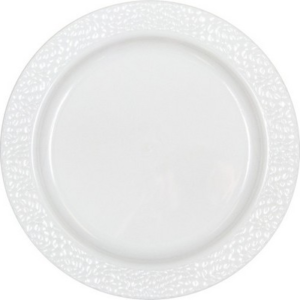 Bianco piano goffrato-Piatto plastica piccolo bianco bordo goffrato Pebble 10-piatti rigidi riutilizzabili - plastica lavabile - ecologici - convenienza - resistenza - leggerezza - catering - sostenibilità - praticità - qualità - durevolezza - evento all'aperto - picnic - feste - materiale di alta qualità - piatti di plastica - piatti rigidi - piatti lavabili - piatti riutilizzabili - impatto ambientale-pianetacarta-lestelle-8C347883