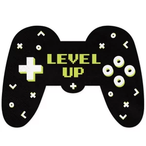 Gamepads Tovaglioli Sagomati-giochi da tavolo - festa a tema - lastre di carta - plastic-free - joystick - compleanno - sostenibile - piatti rotondi - decorazioni - alta qualità - pacchetto da 6 - creative - gaming - ecologico - design accattivante-pianetacarta-lestelle-spk37