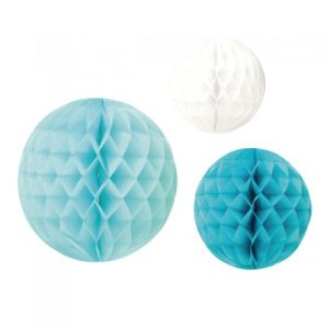 sfere nido ape-3-sfere-in-carta-nido-d-ape-cm-20-25-30-azzurro-40911-pianetacarta-lestelle-articoli per feste