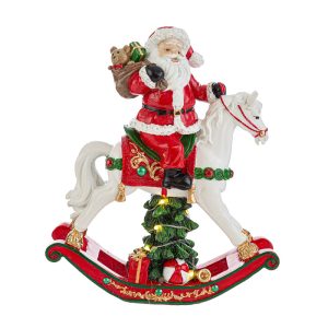 Cavalluccio Piccolo LED-babbo natale - cavalluccio resina - decorazione natalizia led - statuetta natale - luci natalizie led - resina natale - decorazioni interne - statuetta luminosa - statuetta natalizia - personaggio natalizio - arredamento natale - idee regalo natale - luci led natale - decorazione casa natale - statuetta babbo natale led - addobbi natale - decorazioni luminose - natale 2024 - pianeta carta - accessori natale-37056